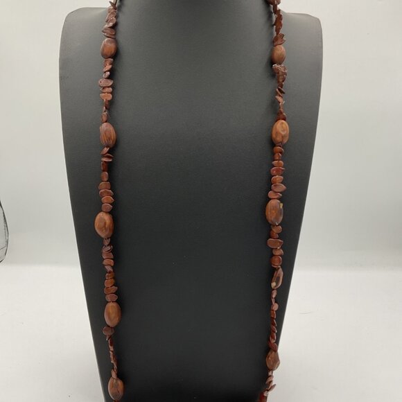Handcrafted 16" Drop Seed and Bean Pod Necklace - Picture 1 of 4